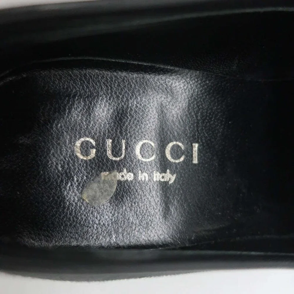 Gucci GG Canvas Horsebit Loafers Black Size 7.5 - Picture 9 of 11